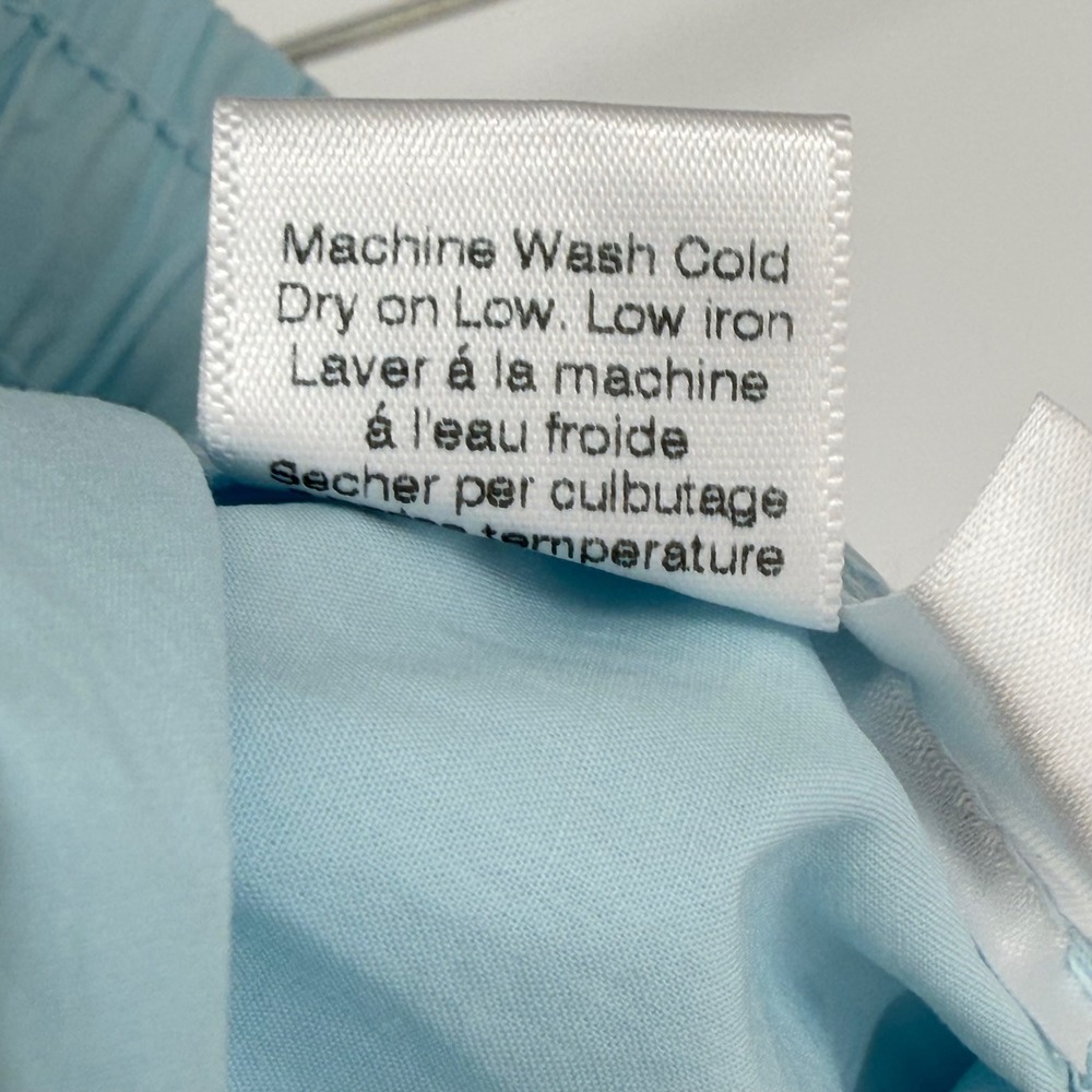 NWOT Stark X Wide Leg Pants Light Blue Cotton Stretch Drawstring Made in USA M - Picture 5 of 15
